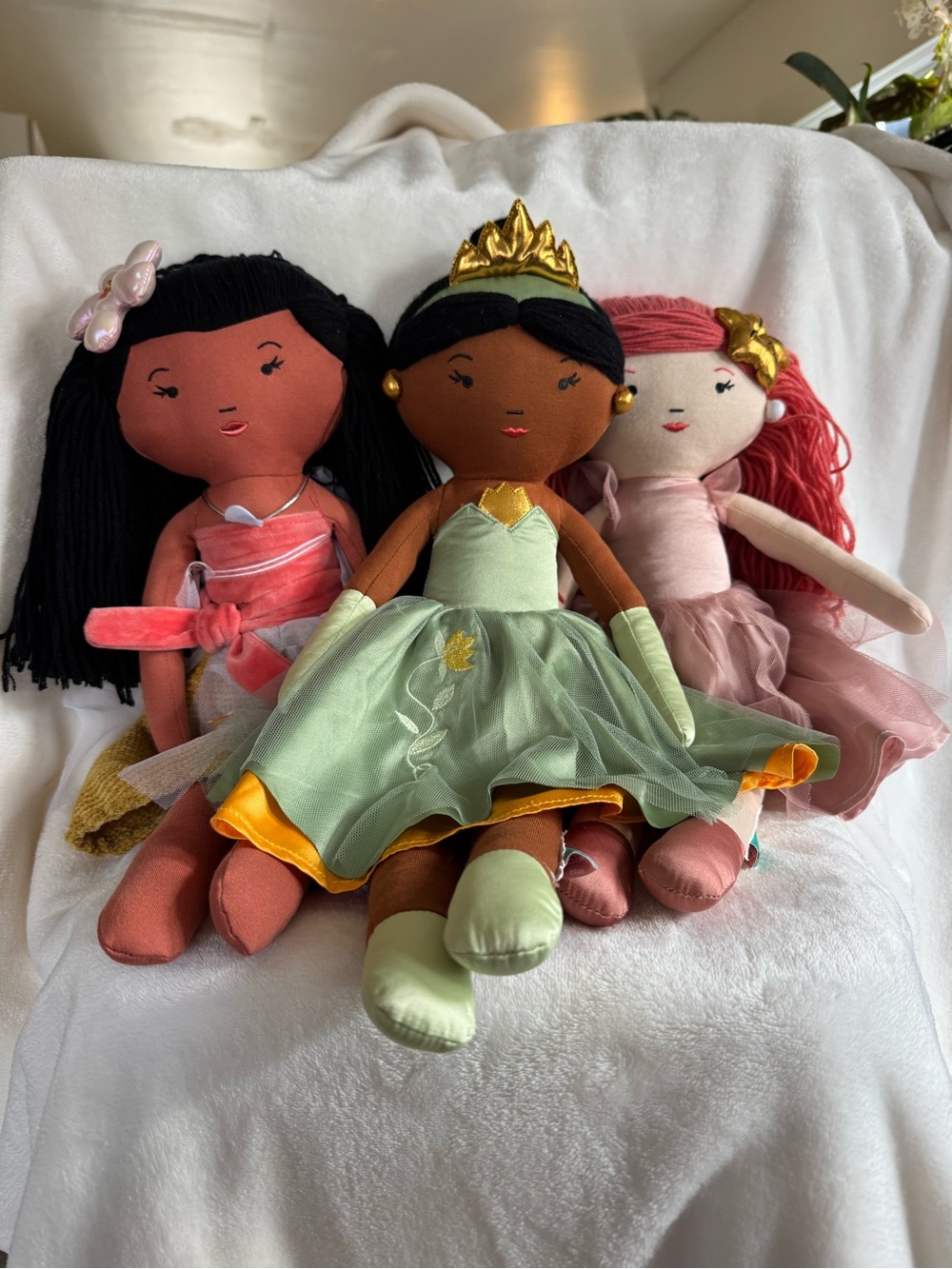 Disney Princess Pillowfort Plush Doll Set of 3 – Moana, Tiana & Ariel
